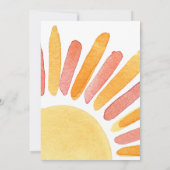 Boho First Trip rondom de Sun Birthday Waterverf Kaart (Achterkant)