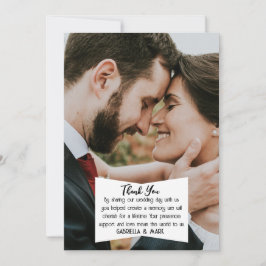 BOHO Flair! Foto Huwelijk Platte Bedankkaart Kaart