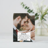 BOHO Flair! Foto Huwelijks Dankjewel  Briefkaart (Staand voorkant)