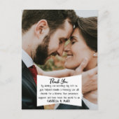 BOHO Flair! Foto Huwelijks Dankjewel  Briefkaart (Voorkant)