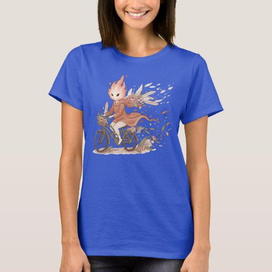 "Boho Flame Spirit – Wildflower Wanderer" T-shirt (Voorkant)