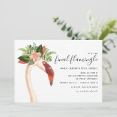 Boho Flamingo Bachelorette Weekend Kaart (Staand voorkant)