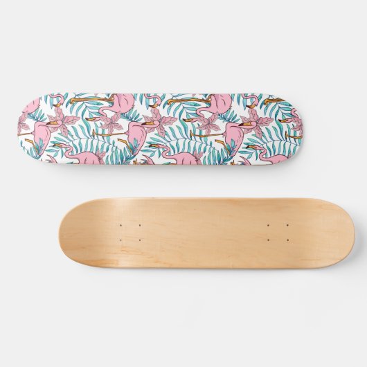 Boho Flamingo Persoonlijk Skateboard (Horizontaal)