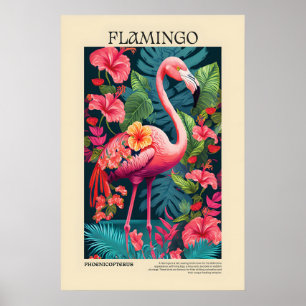 Boho Flamingo Print Tropische Vogel Muurkunst