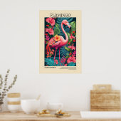 Boho Flamingo Print Tropische Vogel Muurkunst (Keuken)