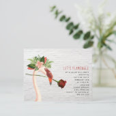 Boho Flamingo Roos Valentijnse partij Kaart (Staand voorkant)