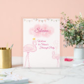 Boho Flamingo Verjaardagsuitnodiging, Whimsical Pr Acryl Bord (Huwelijk)