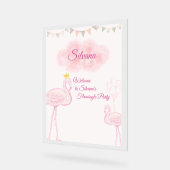 Boho Flamingo Verjaardagsuitnodiging, Whimsical Pr Acryl Bord (Hoek)