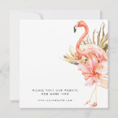 Boho Flamingo Wedding Arch Save the Date Aankondiging (Achterkant)