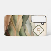 Boho Flat Landscape Samsung Case Earthy Tones Samsung Galaxy Hoesje (Achterkant horizontaal)