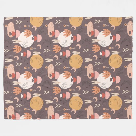 boho fleece deken (Voorkant (Horizontaal))