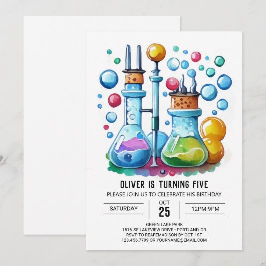 Boho Fles Laboratorium Wetenschapper Verjaardag Kaart (Voorkant / Achterkant)