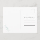 Boho fles message kraft script verandering datum aankondigingskaart (Achterkant)