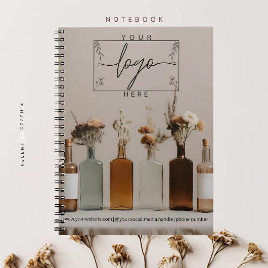 Boho Flessen | Bloemen | Esthetisch Notitieboek