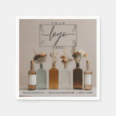 Boho-flessen | Bloemen | esthetische cocktail Servet (Voorkant)
