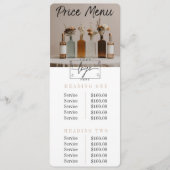 Boho-flessen | Bloemen | Menu Prijs en beleid (Voorkant)