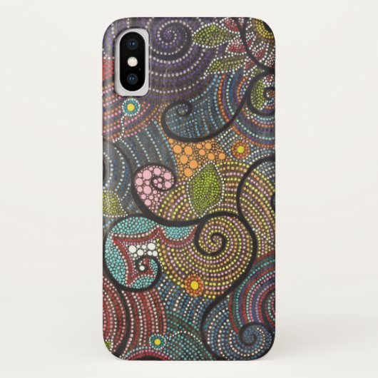 Boho Fling Swirls en Stippen Case-Mate iPhone Case (Achterkant)