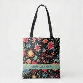 Boho Flirty Floral Inspirivity Canvas tas (Voorkant)