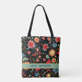 Boho Flirty Floral Inspirivity Canvas tas (Achterkant)