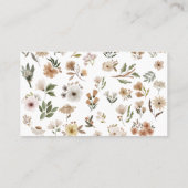 Boho Flora Baby shower Luier Raffle Visitekaartje (Achterkant)