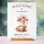 Boho Flora Terracotta Bridal Shower Tea Acryl Bord (Neutraal)