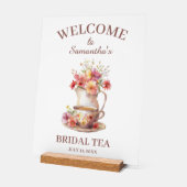 Boho Flora Terracotta Bruidsdouche Thee Acryl Bord (Hoek)