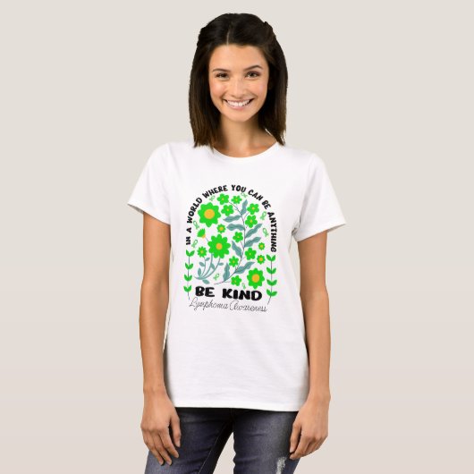 Boho-floraal lymfoom kan mild zijn t-shirt (Voorkant volledig)