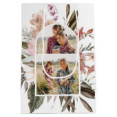  Boho Floral 2 Foto Medium Gift Bag Cadeauzakje (Achterkant)
