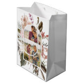  Boho Floral 2 Foto Medium Gift Bag Cadeauzakje (Achterkant Gekanteld)