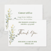 Boho Floral 3,5-inch x 5-inch flatpanel - Hartelij Bedankkaart (Voorkant / Achterkant)