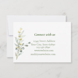 Boho Floral 3,5-inch x 5-inch flatpanel - Hartelij Bedankkaart