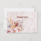 Boho Floral 3,5-inch x 5-inch flatpanel - Hartelij Bedankkaart (Voorkant)