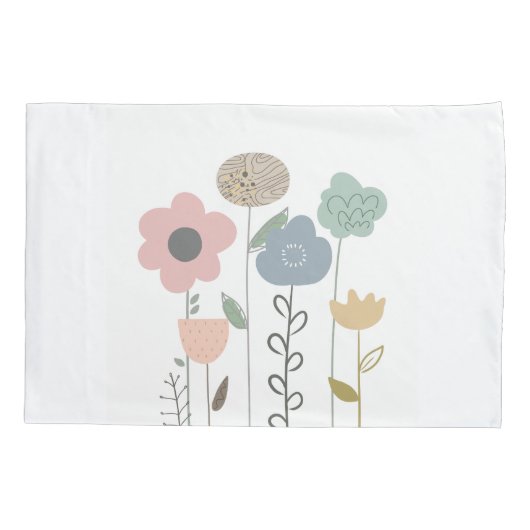 Boho Floral Abstract behang Kussensloop (Achterkant)