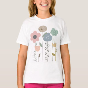 Boho Floral Abstract behang T-shirt