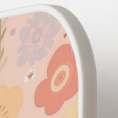 Boho Floral Abstract Gepersonaliseerd Dusty Pink Pickleball Paddle (Links Detail)