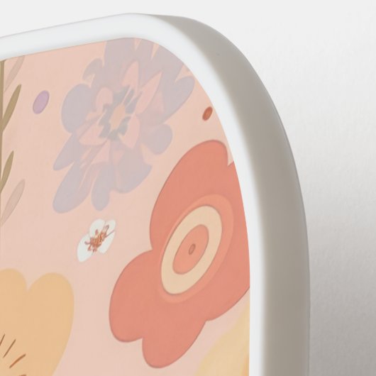 Boho Floral Abstract Gepersonaliseerd Dusty Pink Pickleball Paddle (Links Detail)