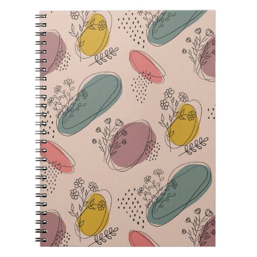 Boho Floral Abstract Notitieboek (Voorkant)