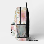 Boho Floral Aesthetic backpack Bedrukte Rugzak (Rechts)