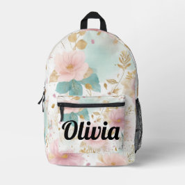 Boho Floral Aesthetic backpack Bedrukte Rugzak