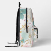 Boho Floral Aesthetic backpack Bedrukte Rugzak (Links)