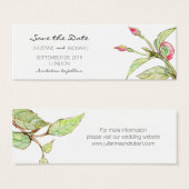 Boho Floral Affordable Save the Date Mini Kaarten Visitekaartjes (Voorkant /achterkant)