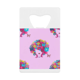 boho floral afro creditkaart flessenopener