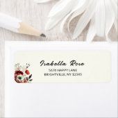 Boho Floral Afstudeerder Afstuderen Mail Retouradr Etiket (Insitu)