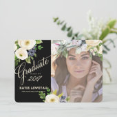 BOHO FLORAL AFSTUDEREN AANKONDIGING, FEESTUITNODIG KAART (Staand voorkant)