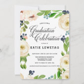 BOHO FLORAL AFSTUDEREN AANKONDIGING, FEESTUITNODIG KAART (Achterkant)