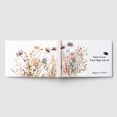 Boho Floral Afstuderen Folie gastenboek (Volledig)