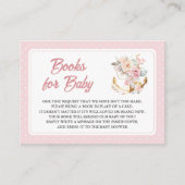 Boho Floral Anchor Nautical Girl Book Request Informatiekaartje (Voorkant)