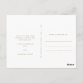 Boho Floral Anker trouwfoto dank u Briefkaart (Achterkant)