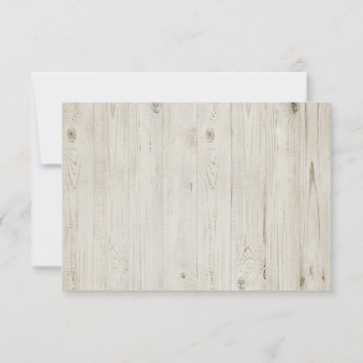 Boho Floral Antler Meal Choice Rustic Wood Weddens RSVP Kaartje (Achterkant)