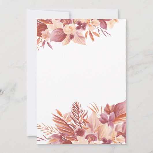 Boho floral arch beste moeder ooit foto van moeder kaart (Achterkant)